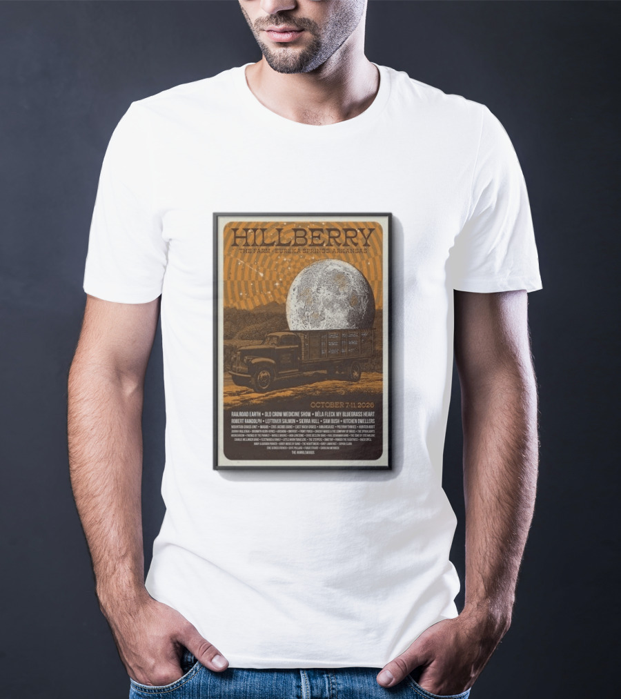 Hillberry Festival 2026 The Farm Eureka Springs Arkansas October 7 11 Railroad Earth Old Crow Medicine Show Bella Fleck T-Shirt