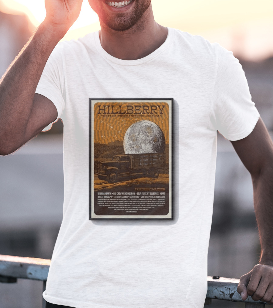 Hillberry Festival 2026 The Farm Eureka Springs Arkansas October 7 11 Railroad Earth Old Crow Medicine Show Bella Fleck T-Shirt