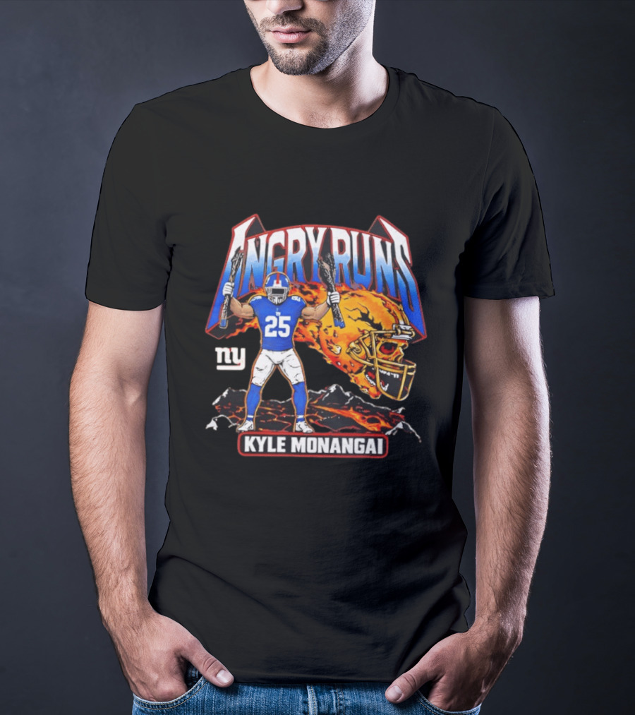 Angry Runs Kyle Monangai 25 Explosive Football T-Shirt