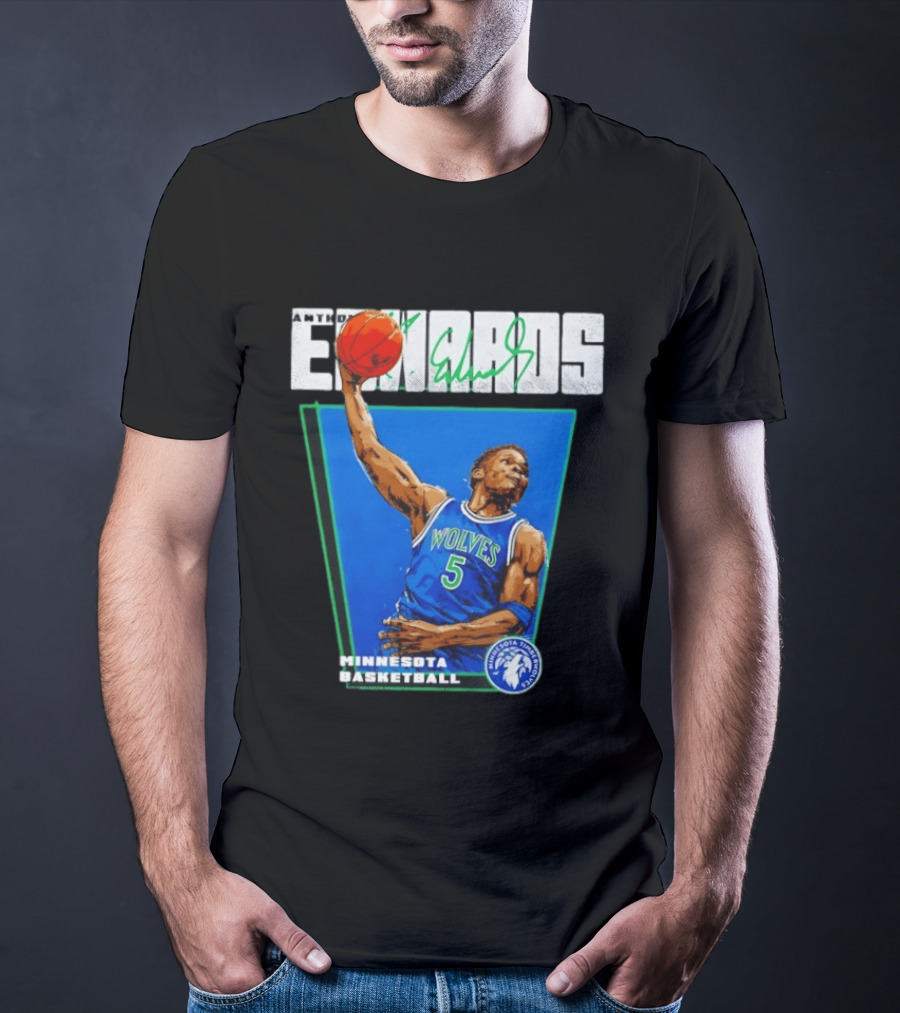 Anthony Edwards Minnesota Basketball Timberwolves Dunking Action T-Shirt