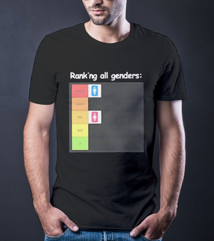 Ranking All Genders GOATed Good Mid Bad D T-Shirt