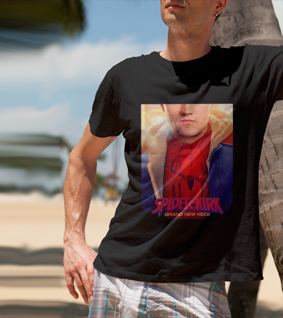 Spider Kirk Brand New Neck Spider Man X Charlie Kirk T-Shirt