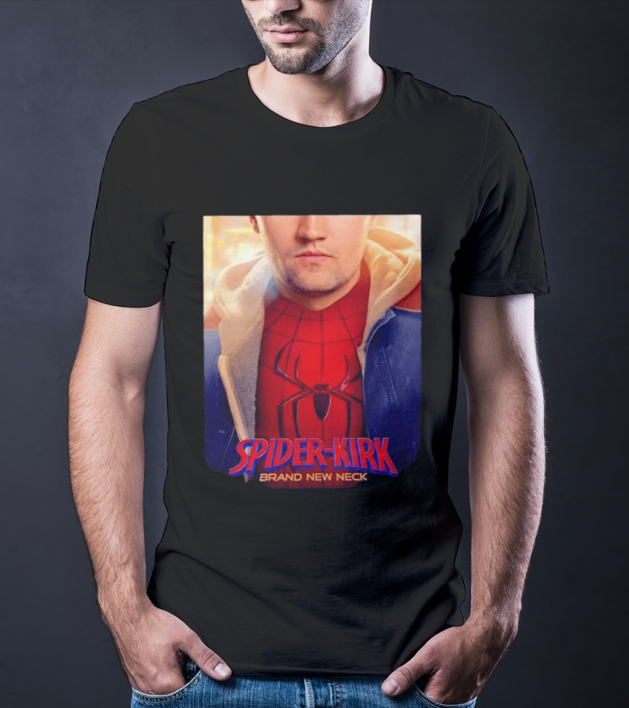 Spider Kirk Brand New Neck Spider Man X Charlie Kirk T-Shirt