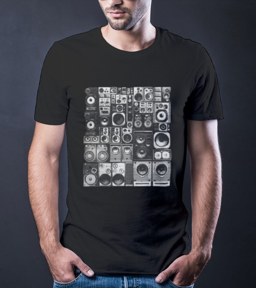 Many Vintage Audio Speaker Cabinets Retro Sound System T-Shirt