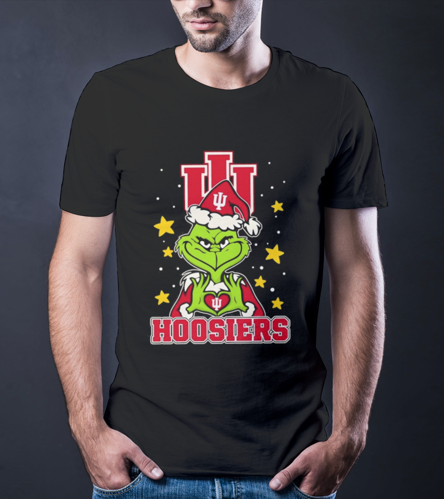 Hoosiers Christmas Grinch Indiana NCAA T-Shirt