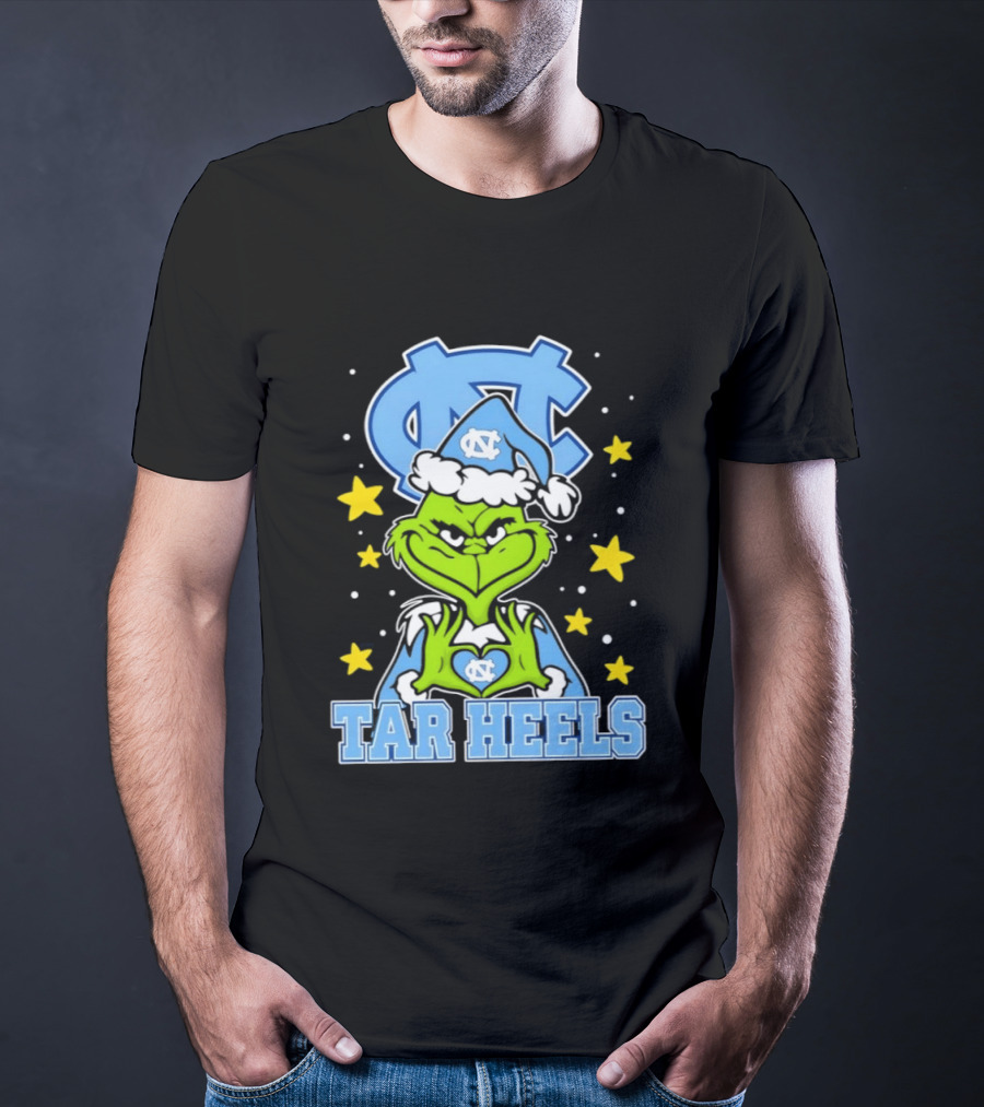 UNC Tar Heels Grinch Christmas NC T-Shirt