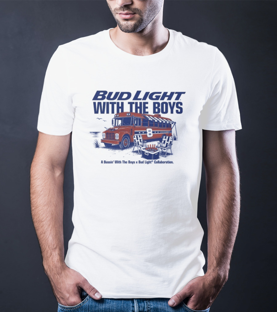 Bud Light With The Boys Beer Bus Adventure T-Shirt