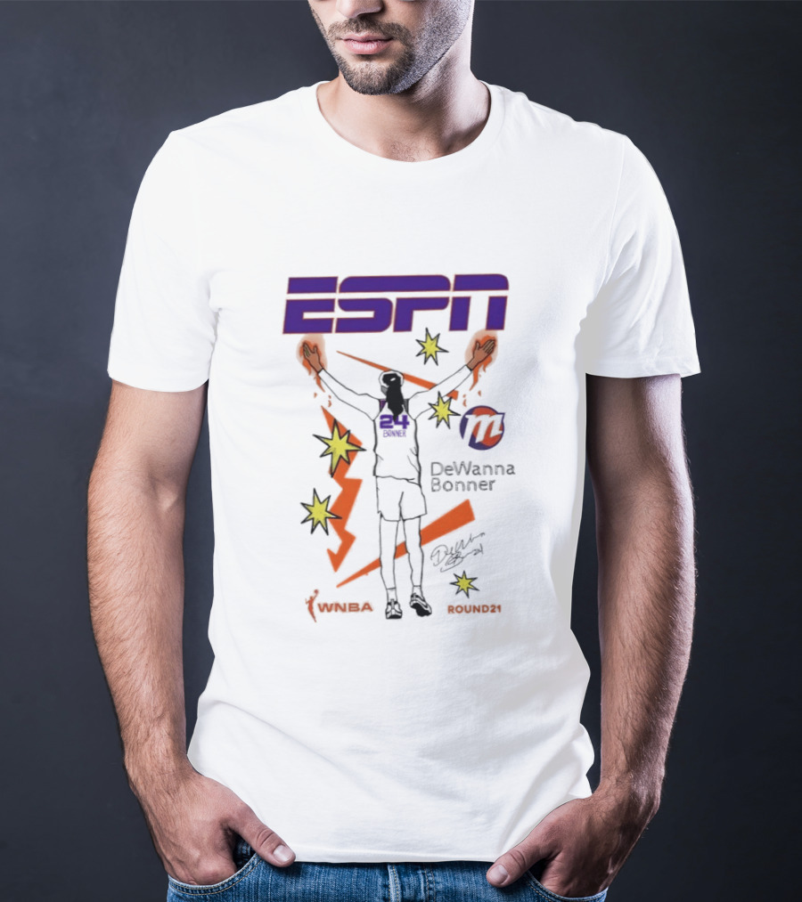 ESPN DeWanna Bonner No 24 WNBA Sun Mercury Round21 T-Shirt