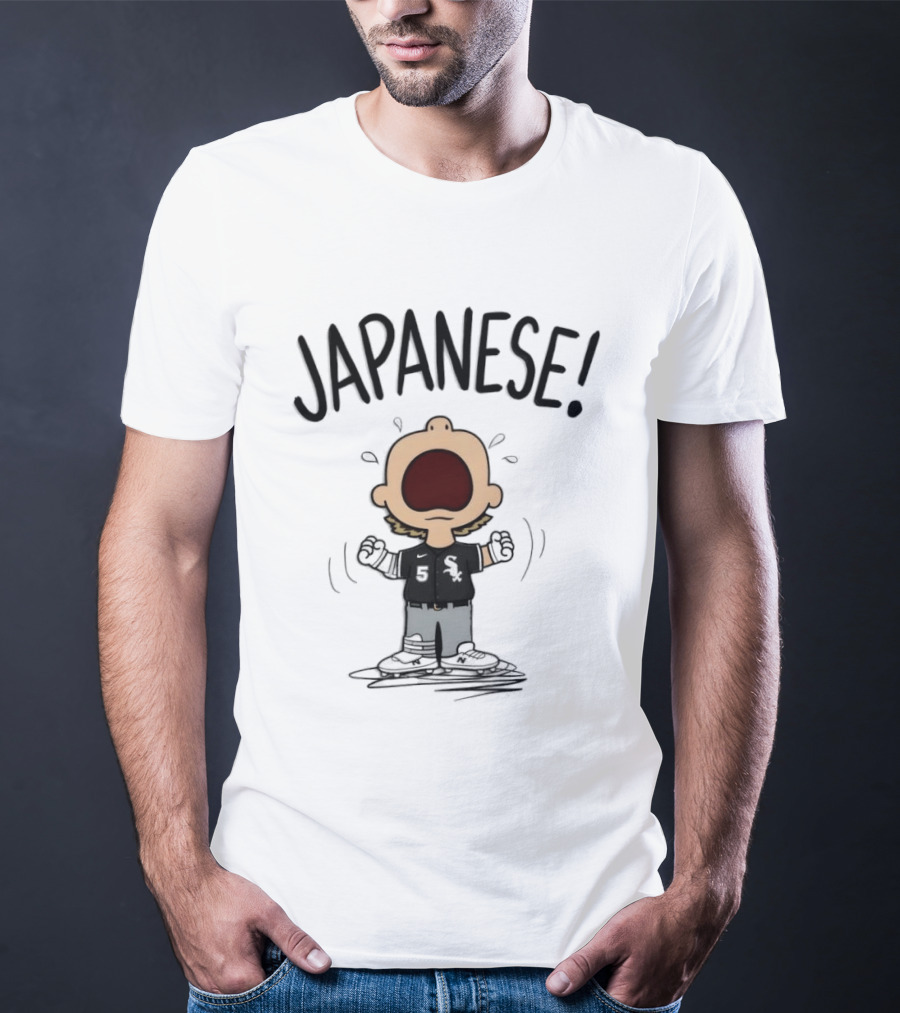 Japanese Chicago White Sox No 5 Peanuts Cartoon T-Shirt