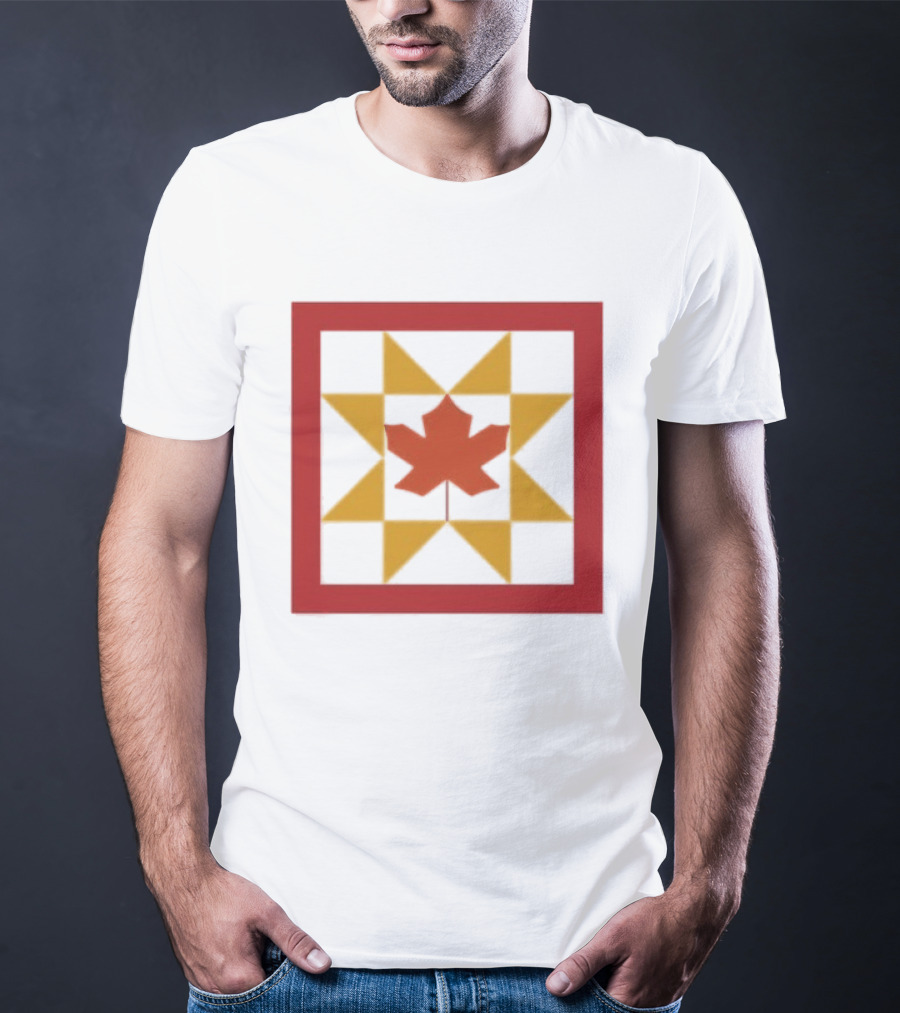 Kentucky Fall Quilt Maple Leaf Star Patchwork T-Shirt