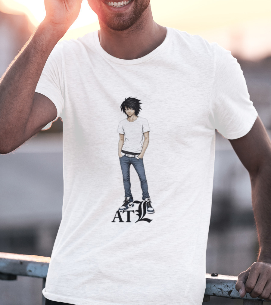 L Death Note Character ATL Style Anime Manga Fashion T-Shirt