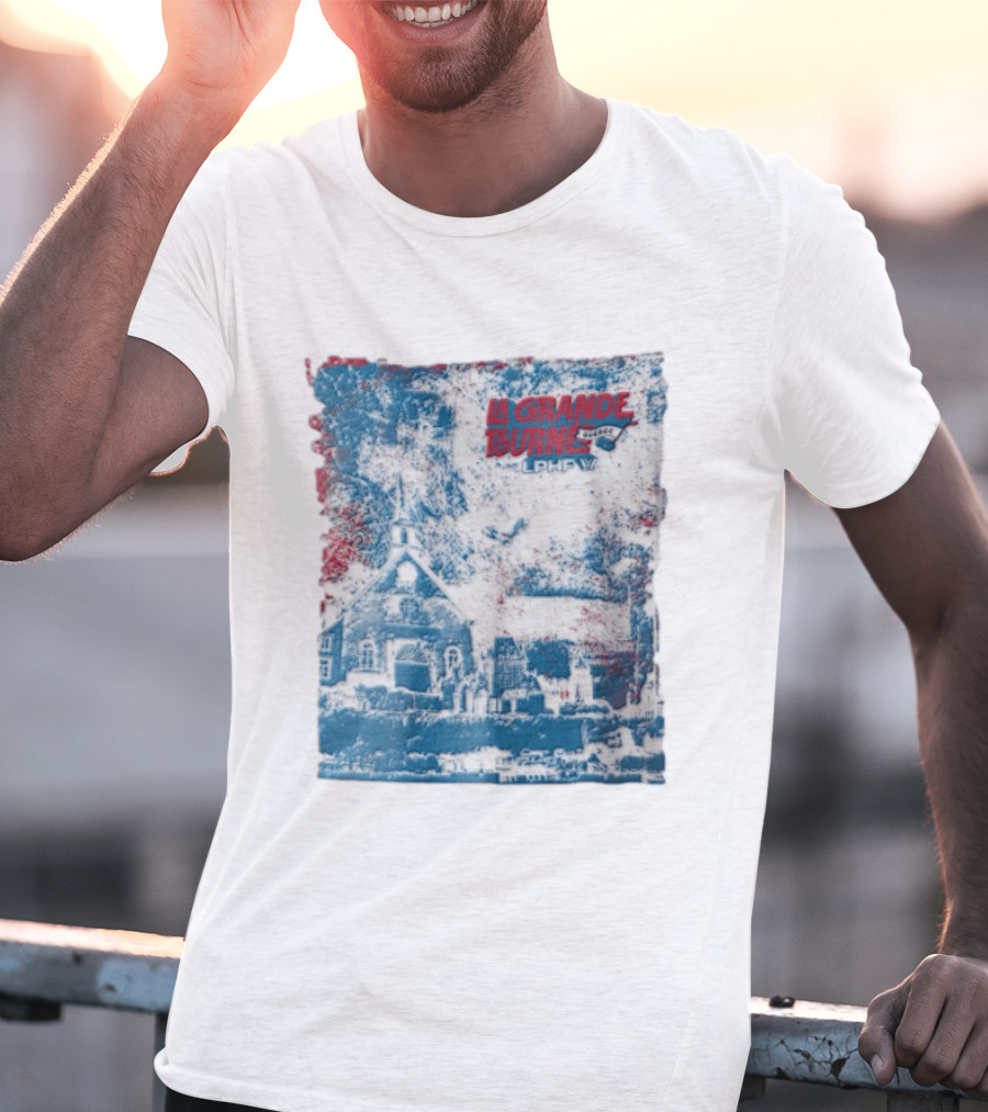 Lphf La Grande Tournee Quebec City Skyline Church Buildings T-Shirt