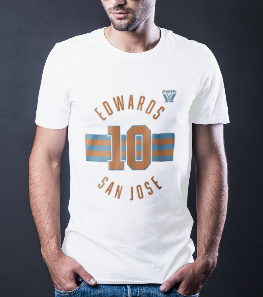 PWHL Edwards 10 San Jose Jersey Name Number T-Shirt