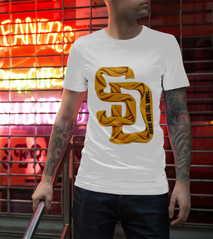 San Diego Padres Thank You San Diego SD Scarf T-Shirt