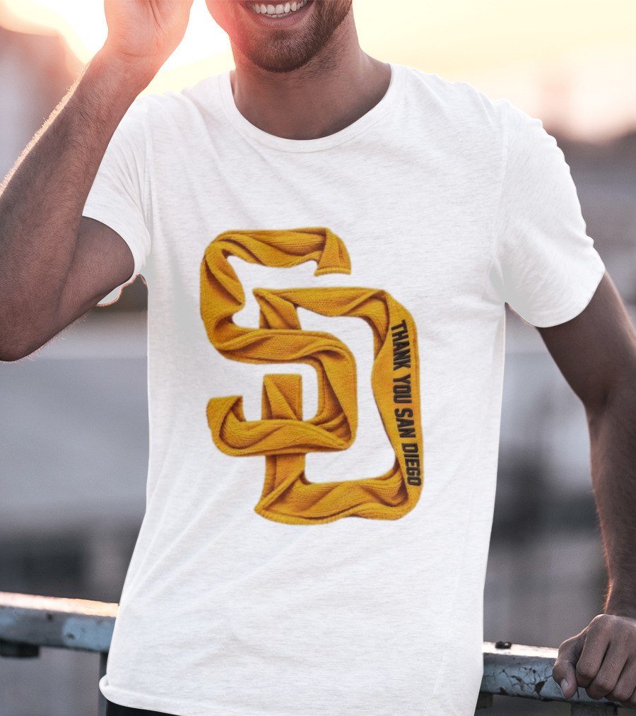 San Diego Padres Thank You San Diego SD Scarf T-Shirt