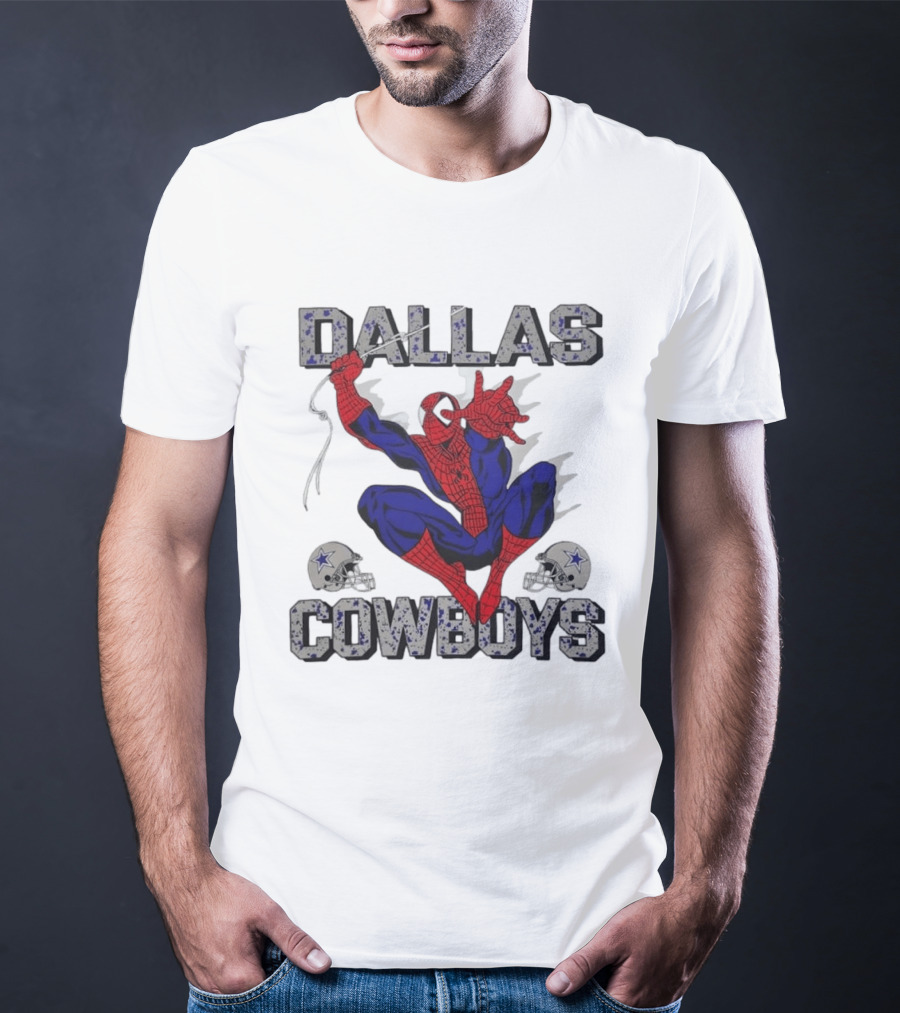 Dallas Cowboys Spider Man Marvel Super Hero NFL T-Shirt