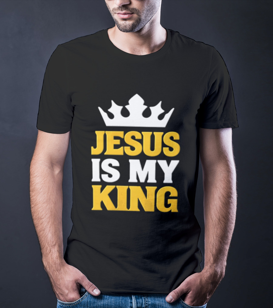 Jesus Is My King White Crown Christian Faith T-Shirt