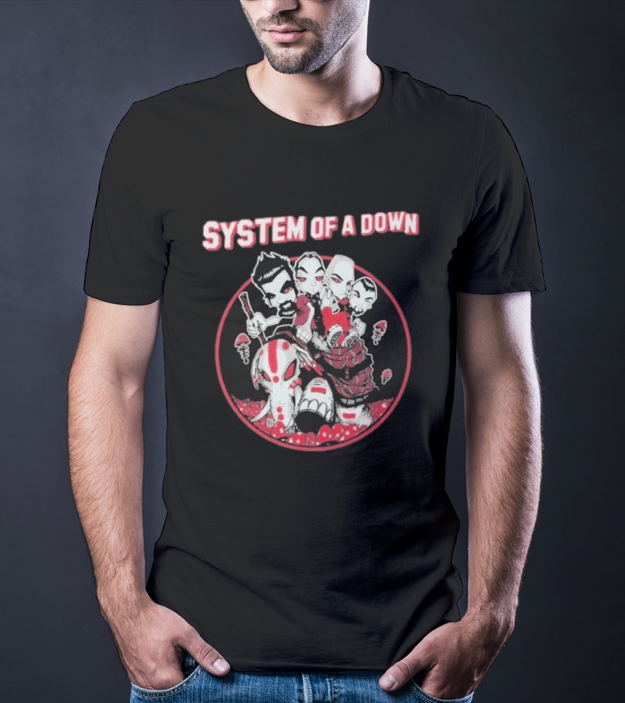 System Of A Down Mushroom People Iconic Band T-Shirt