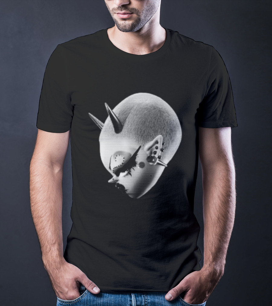 Poi And Keely Store The Bb Surreal 3D Punk Alien Head T-Shirt