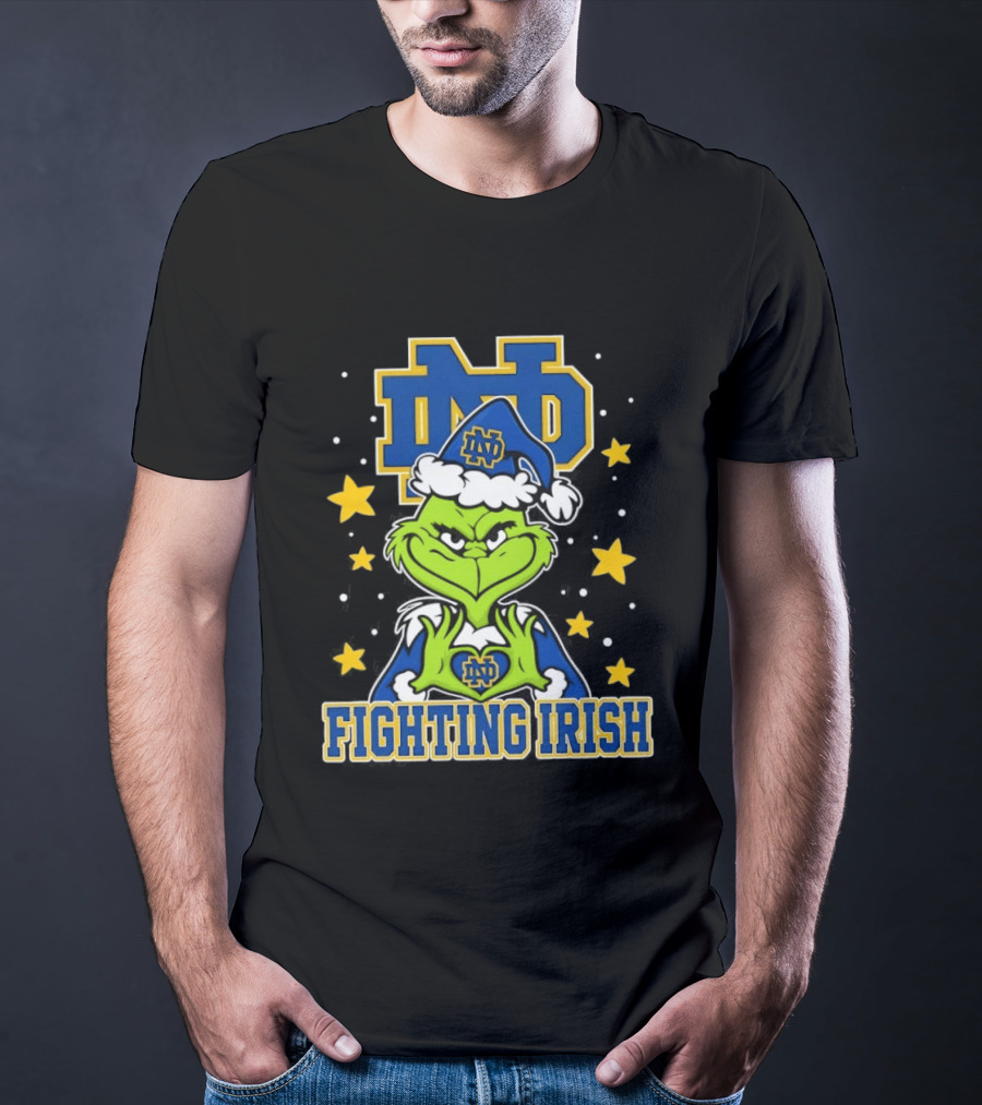 Notre Dame Fighting Irish Grinch Christmas ND T-Shirt