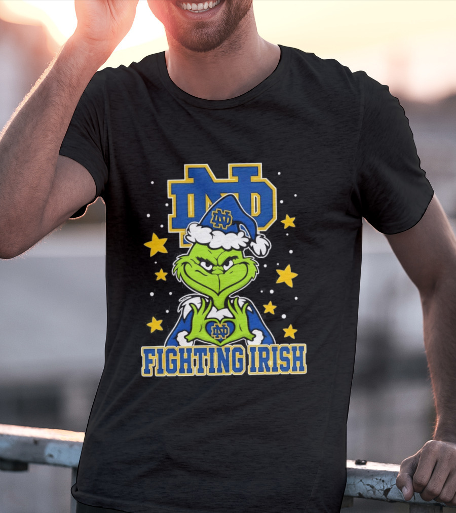 Notre Dame Fighting Irish Grinch Christmas ND T-Shirt