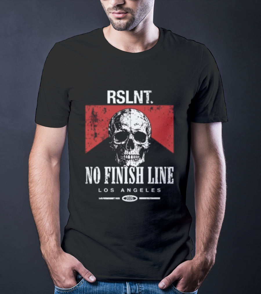 Rslnt No Finish Line Los Angeles Skull T-Shirt