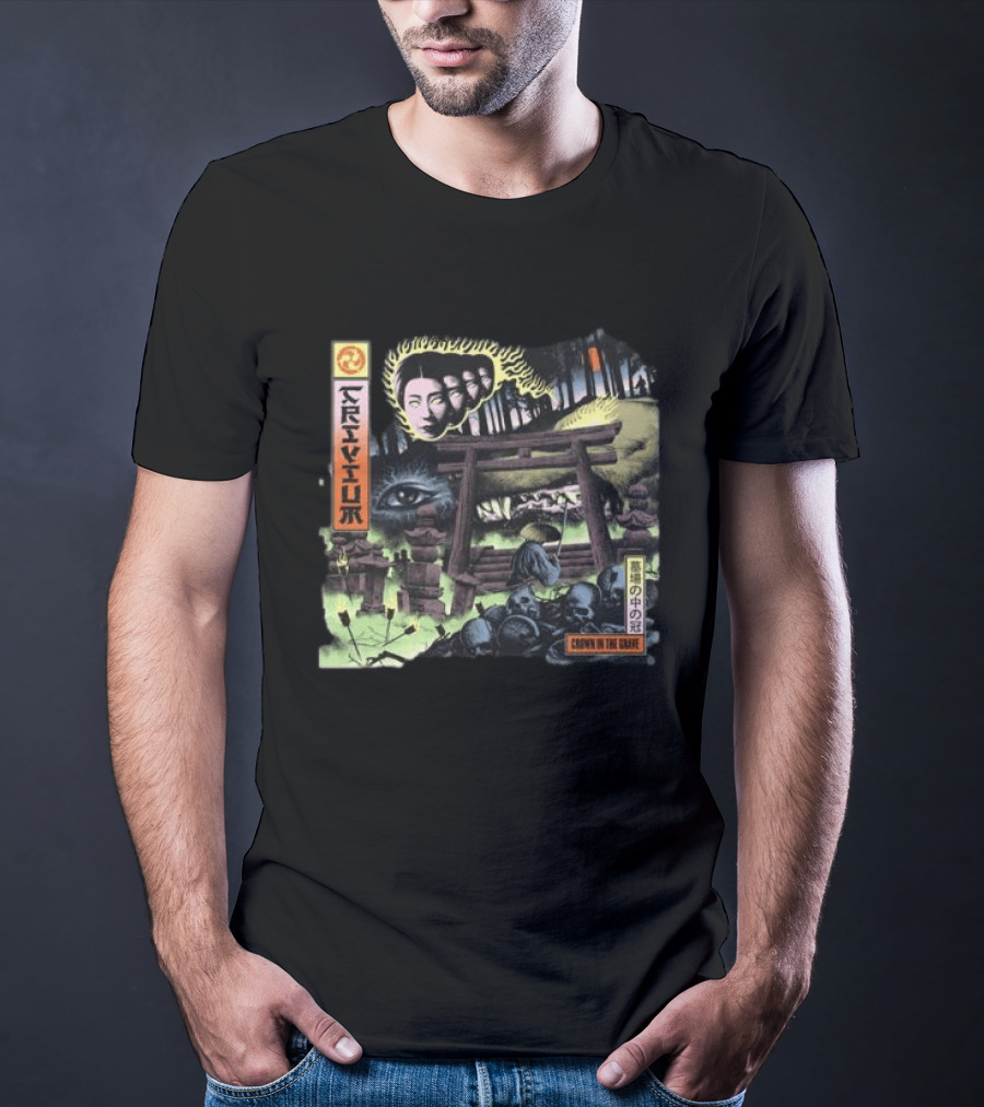 Crown In The Crate Trivium Store Citg Color Cover Black T-Shirt