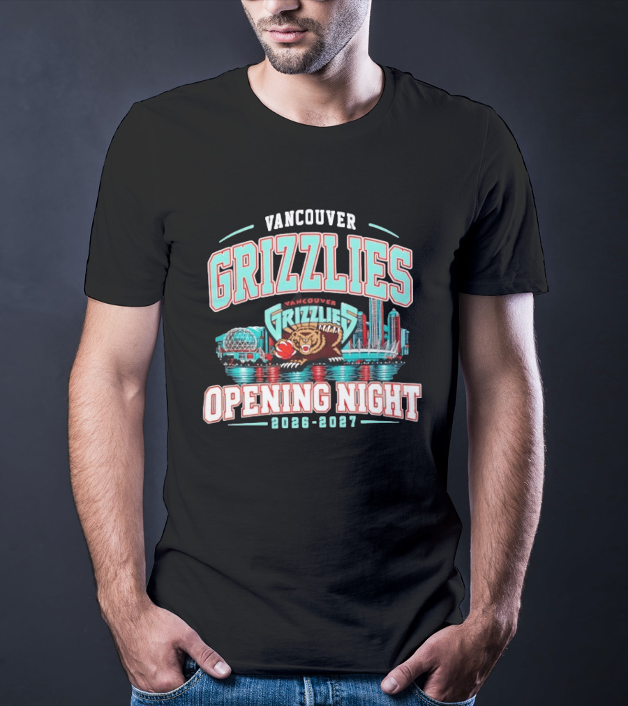 Vancouver Grizzlies Opening Night 2026 2027 City Skyline T-Shirt