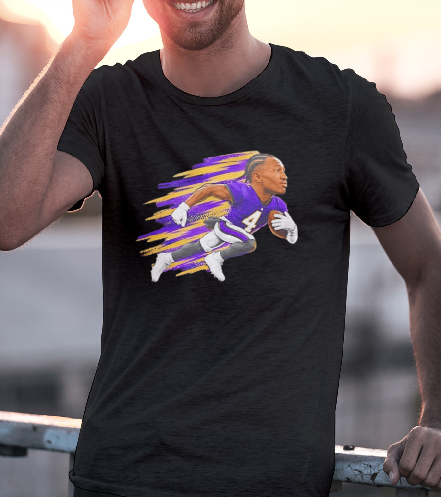 Baltimore Ravens Zay Flowers Run 4 Run NFL Cartoon T-Shirt