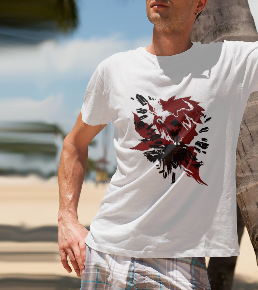 Bastion The Kid Red Silhouette Gaming T-Shirt