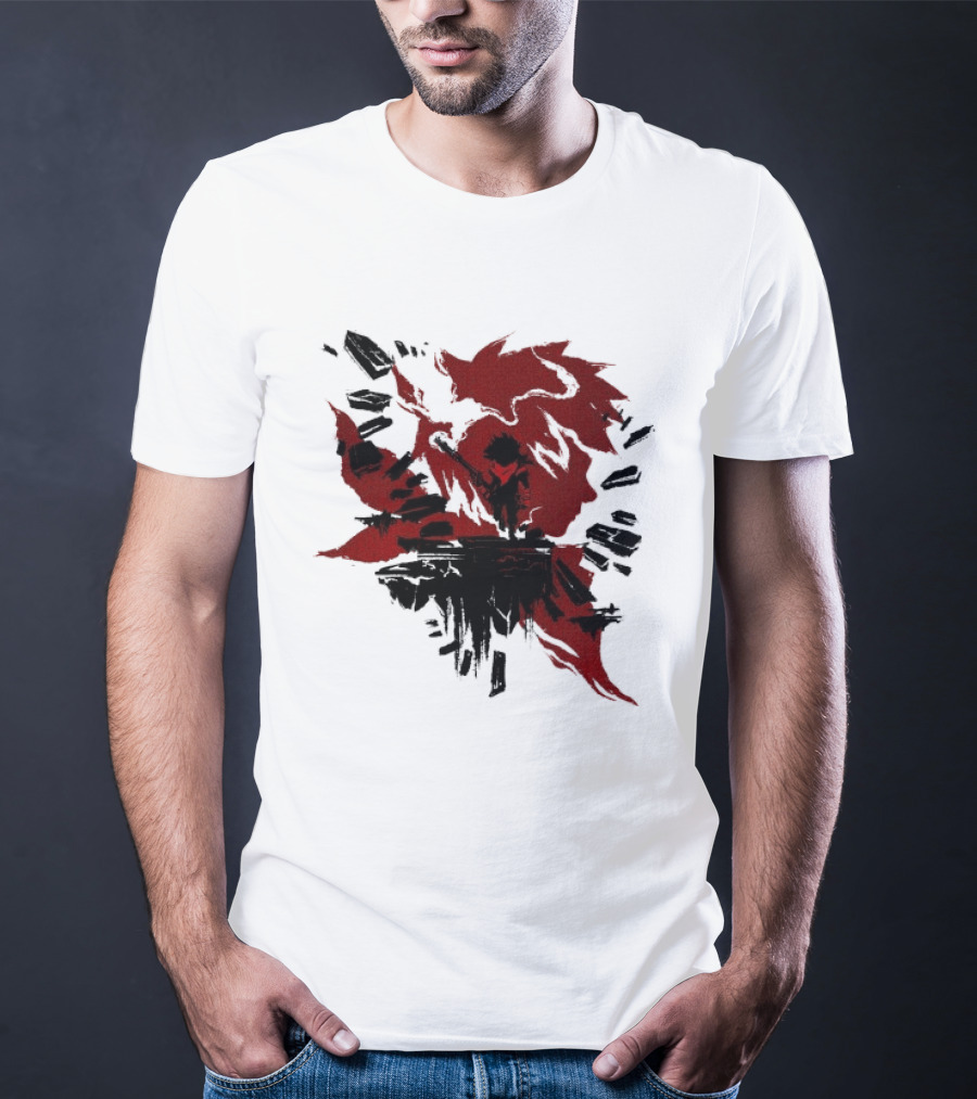Bastion The Kid Red Silhouette Gaming T-Shirt