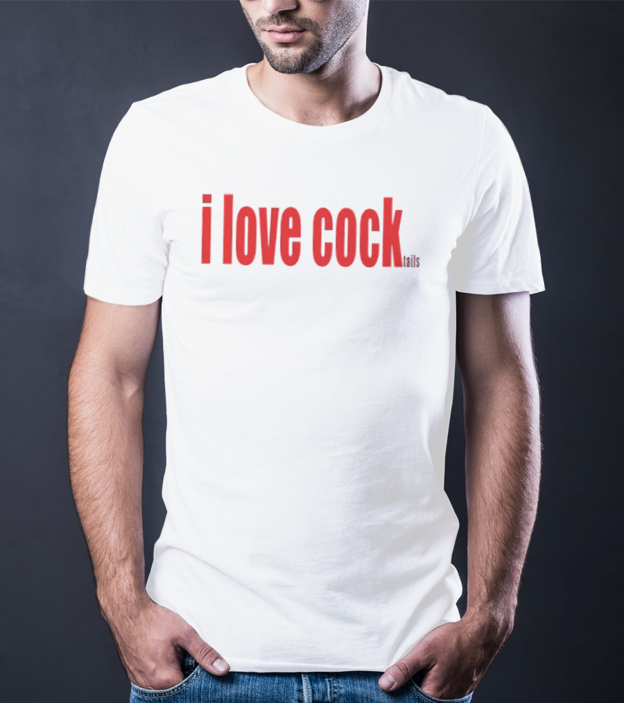 I Love Cocktails Bold Red T-Shirt