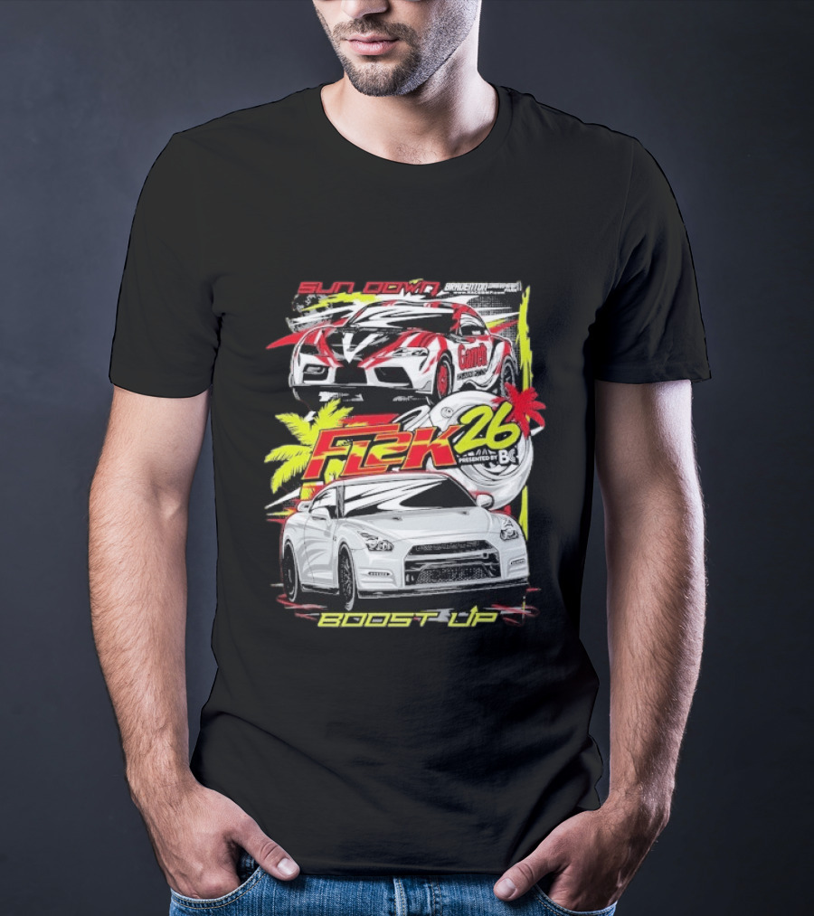 Cleetus McFarland Sun Down Boost Up Import FL2K26 Presented By BC Racing T-Shirt