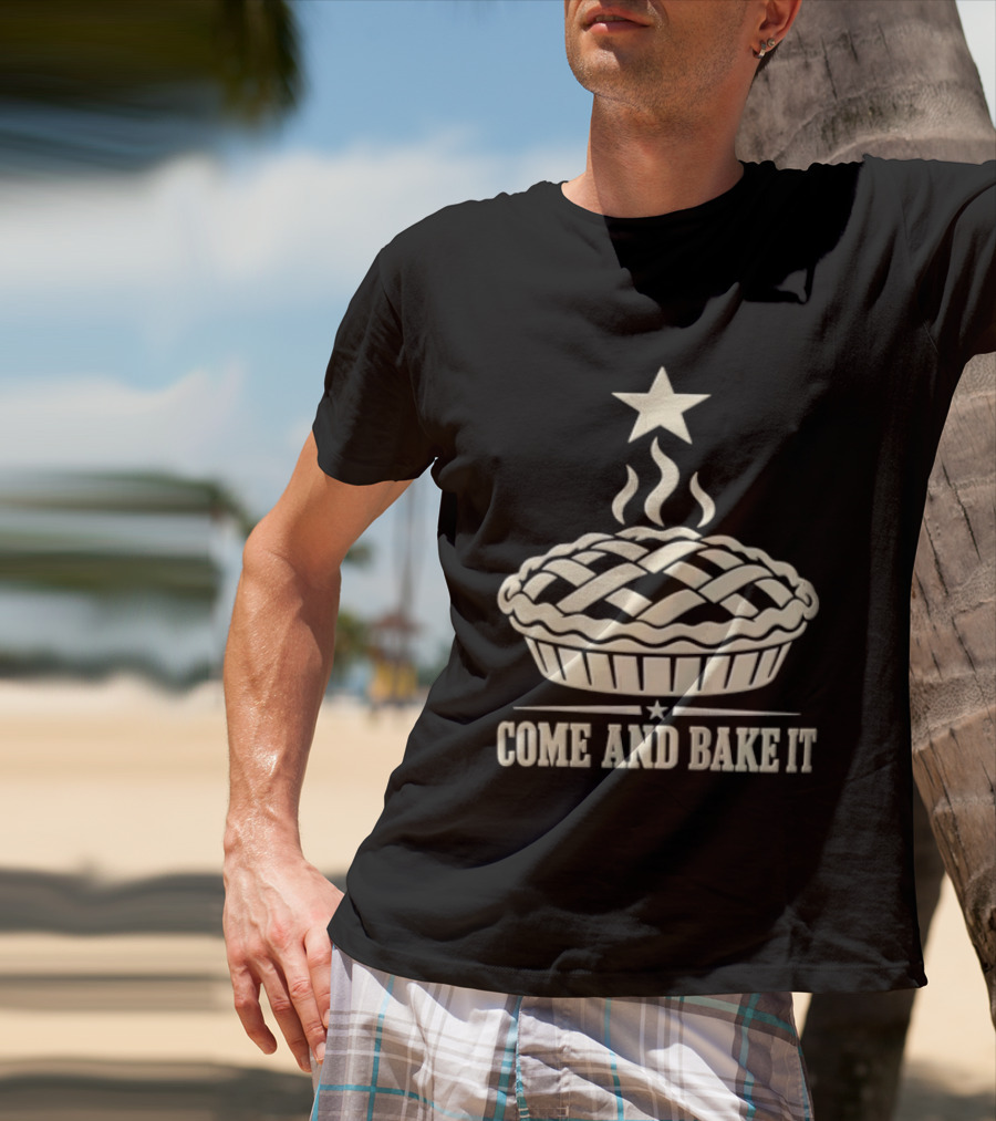 Come And Bake It Pie Star Icon Lattice T-Shirt