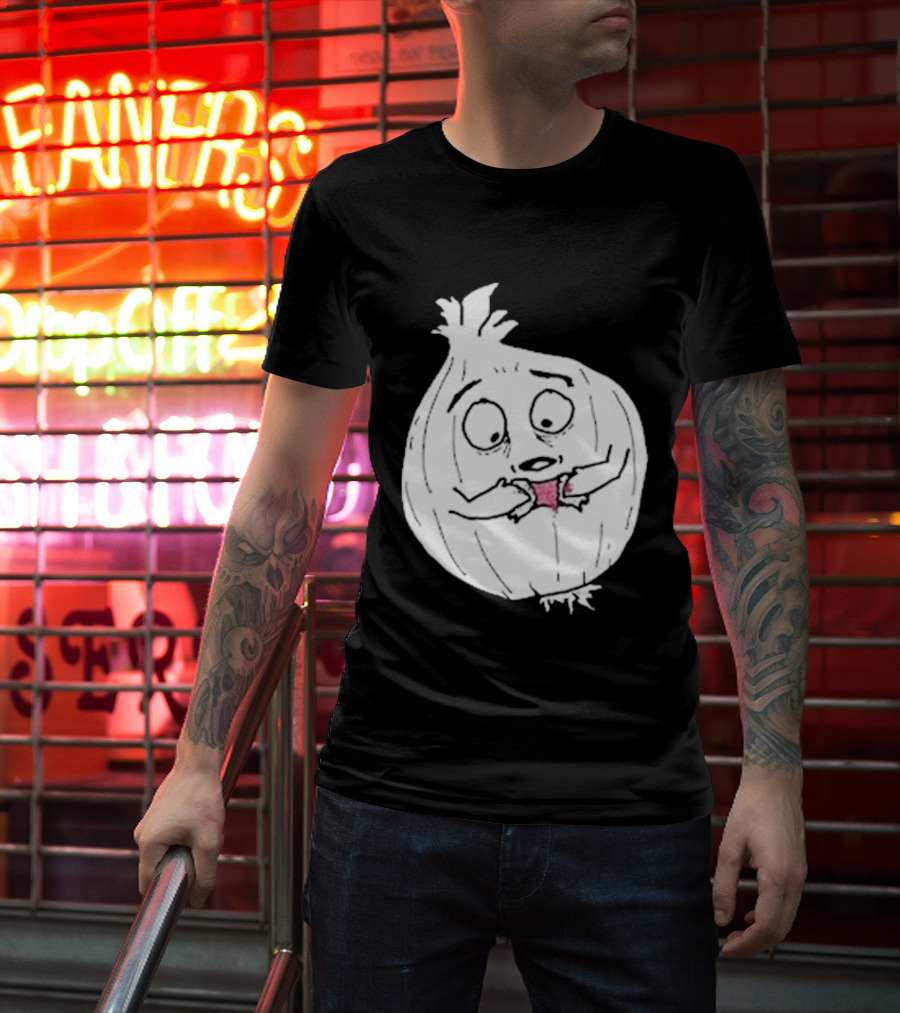 Garlic Shrinkage Funny Cartoon Onion T-Shirt