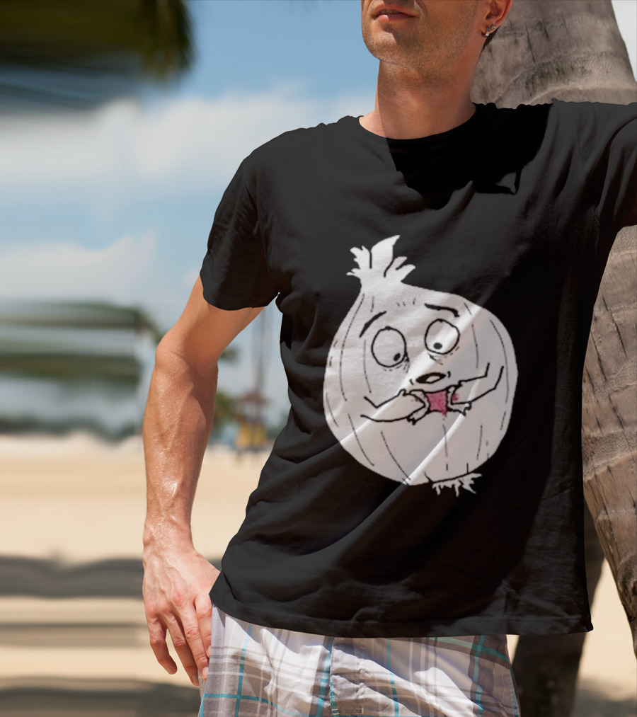 Garlic Shrinkage Funny Cartoon Onion T-Shirt