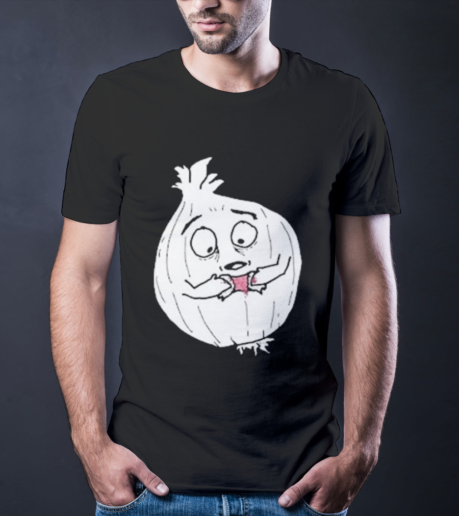Garlic Shrinkage Funny Cartoon Onion T-Shirt
