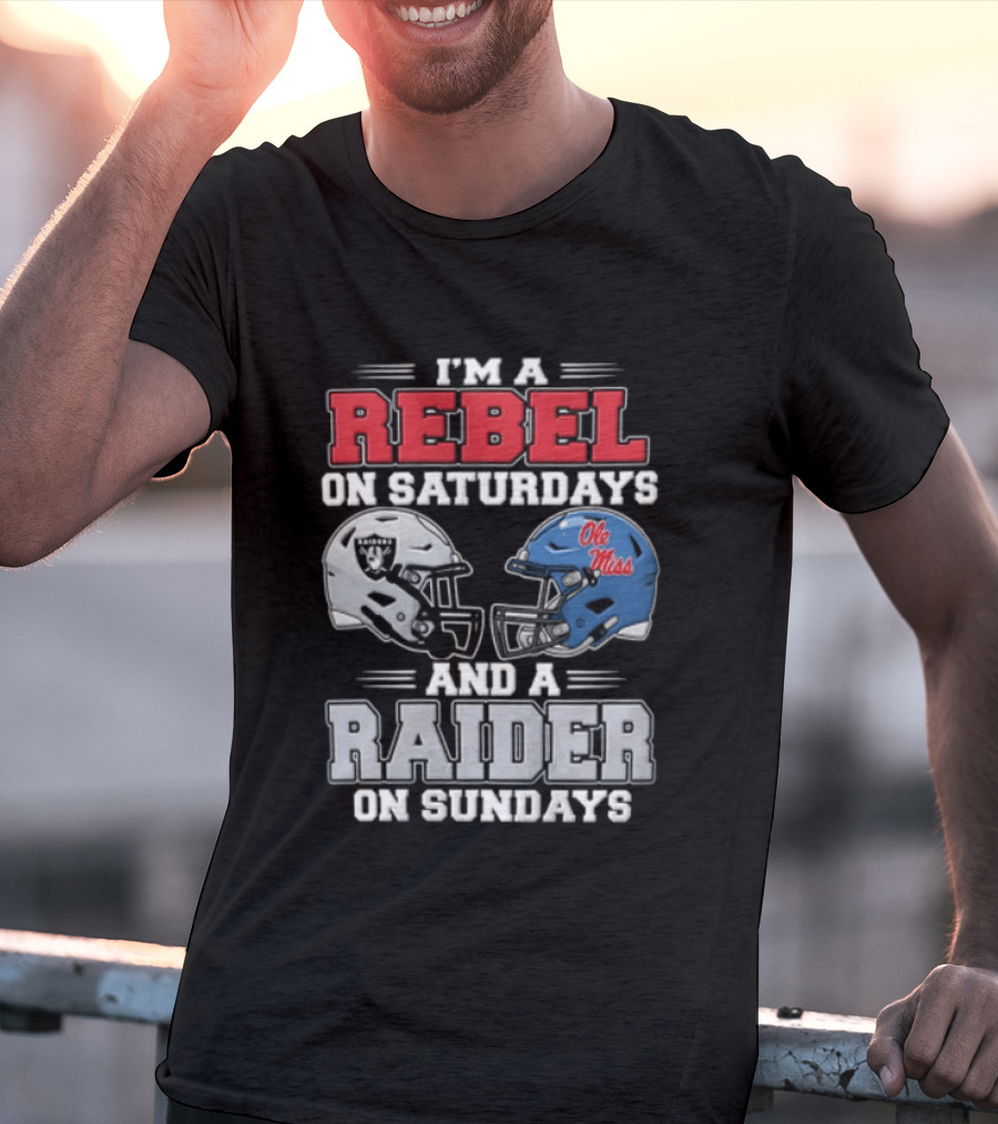 I'm A Rebel On Saturdays Ole Miss Raider On Sundays T-Shirt