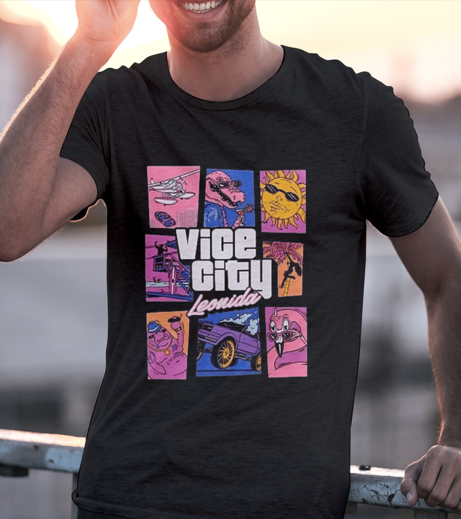 Vice City Leonida Original Black Grand Theft Auto VI Goodtime State T-Shirt