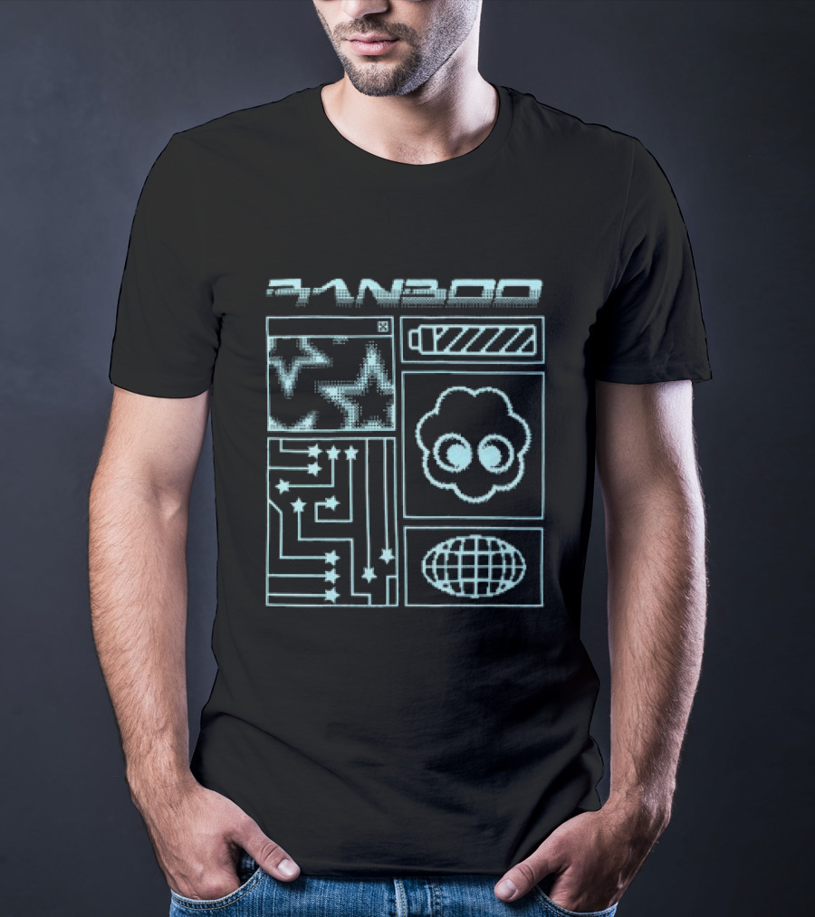 Ranboo Pop Up Circuit Stars Cloud And Globe T-Shirt