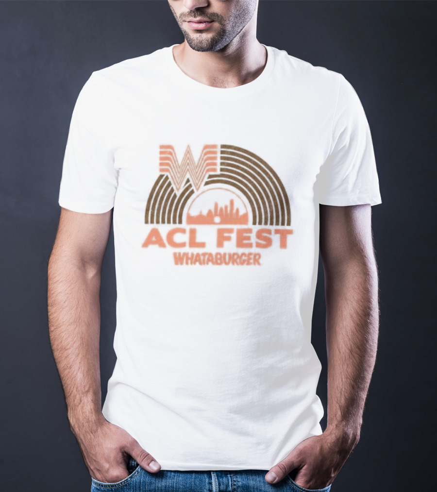ACL Fest Whataburger Collaboration With Austin City Limits Music Festival Record T-Shirt