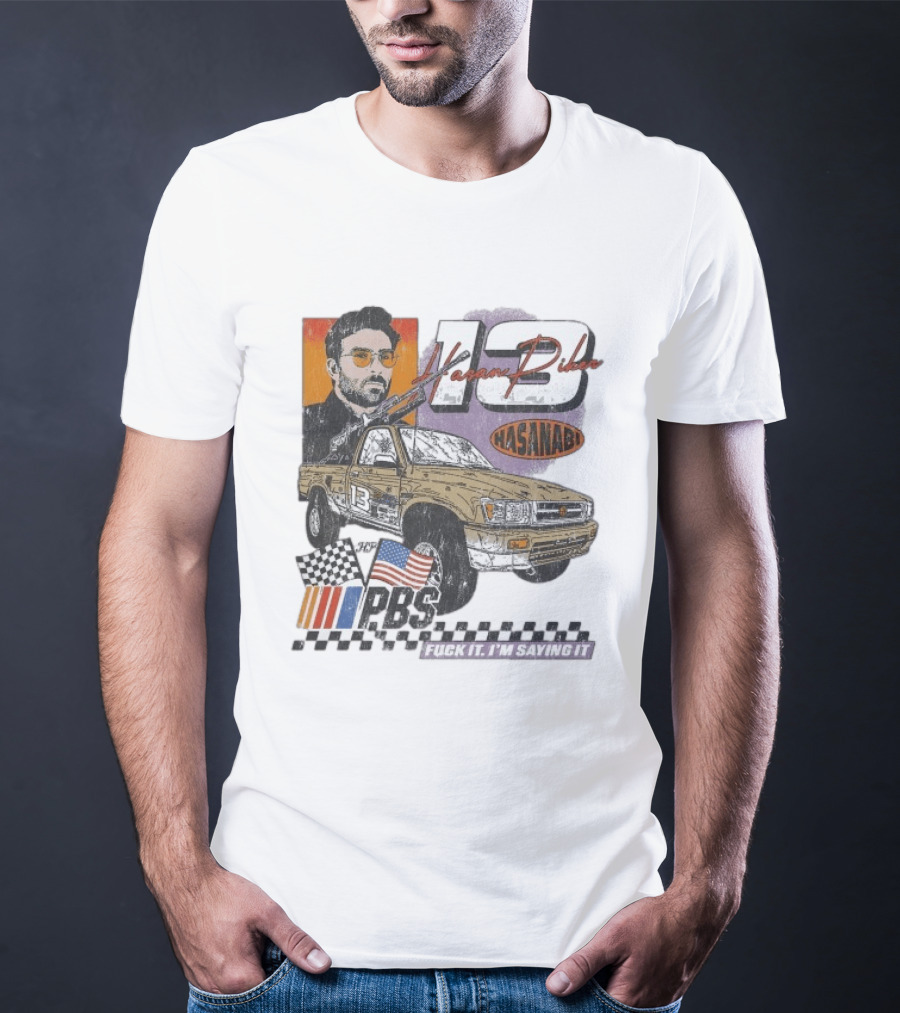 Hasan Piker Hasanabi 13 Racing Car Checkered Flag PRS USA Flag Comrade T-Shirt
