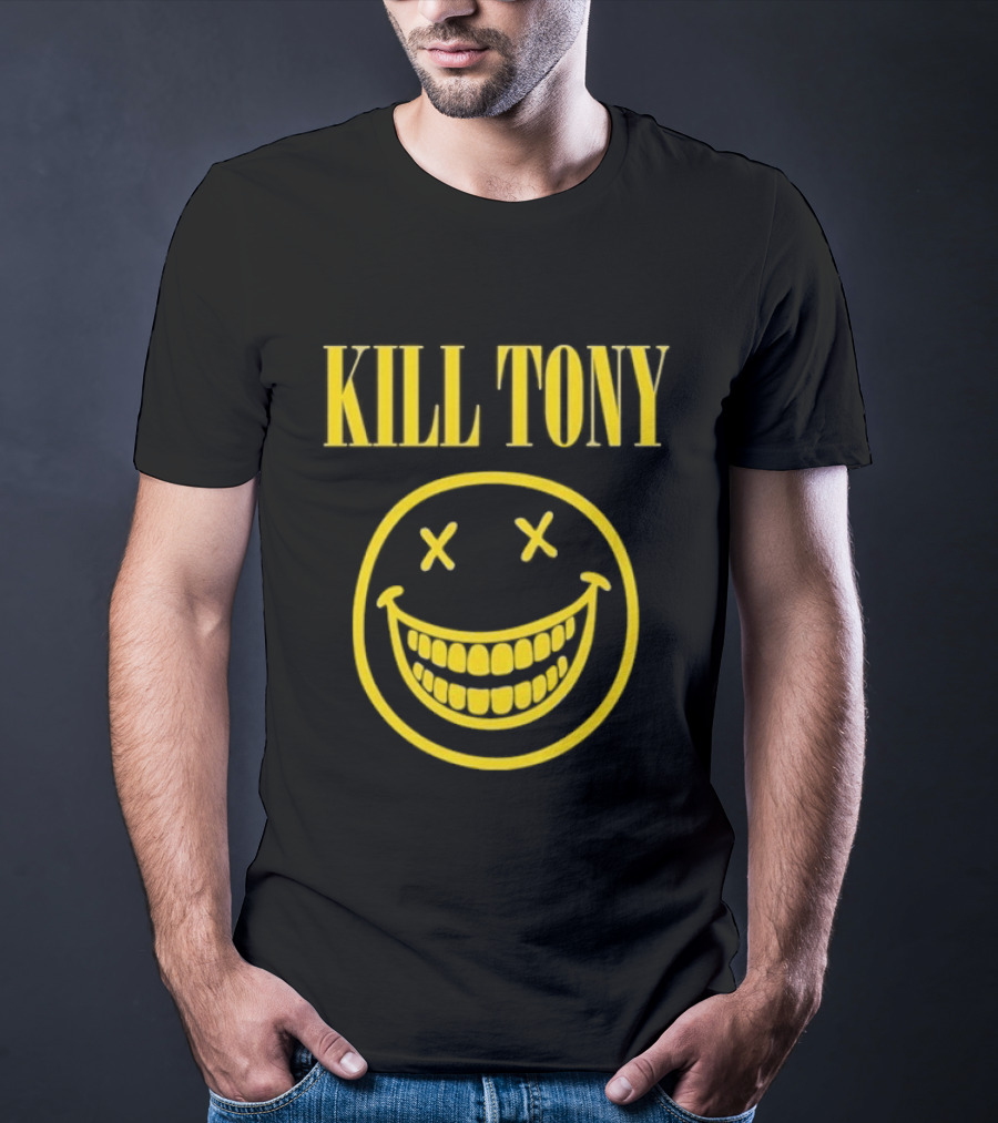 Kill Tony Yellow Smiley Face With Crossed Out Eyes T-Shirt