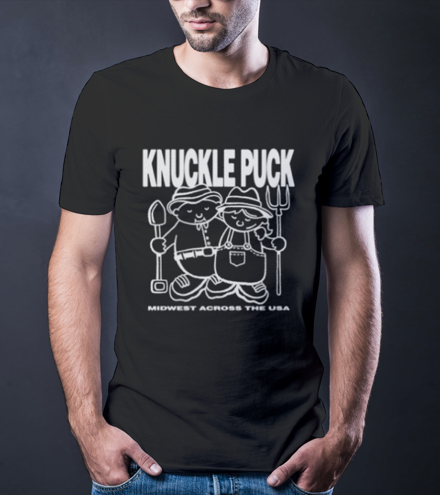 Knuckle Puck Midwest Across The USA Tour 2023 Country Farmer Duo T-Shirt