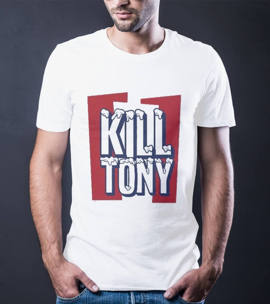 Kill Tony Ice Text Block Style With Red T-Shirt