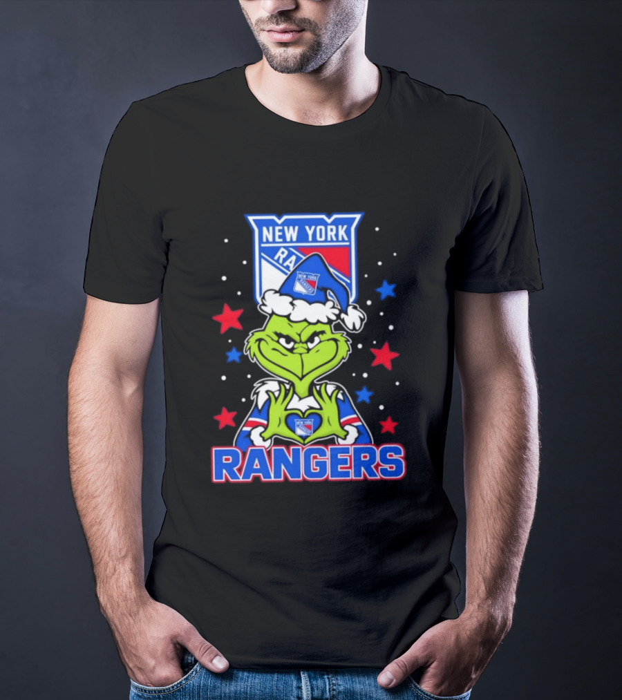 New York Rangers Christmas NHL Grinch Fan T-Shirt