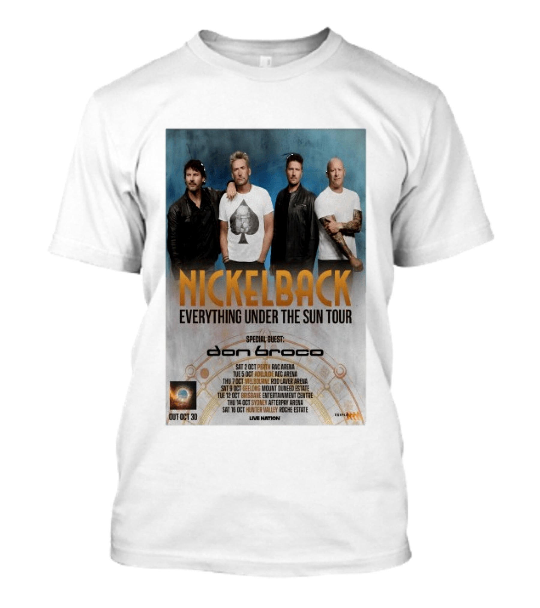 Nickelback October 2026 Everything Under The Sun Tour Dates Featuring Don Broco T-Shirt