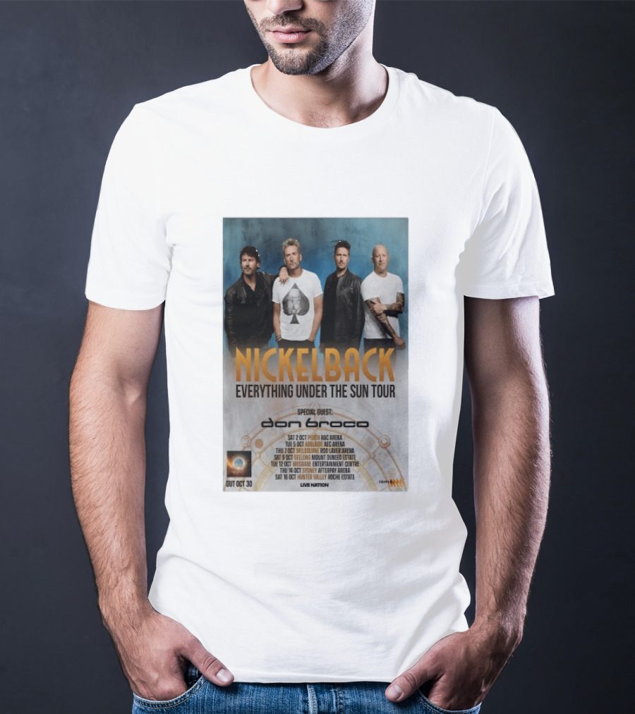 Nickelback October 2026 Everything Under The Sun Tour Dates Featuring Don Broco T-Shirt