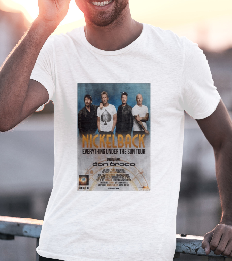 Nickelback October 2026 Everything Under The Sun Tour Dates Featuring Don Broco T-Shirt