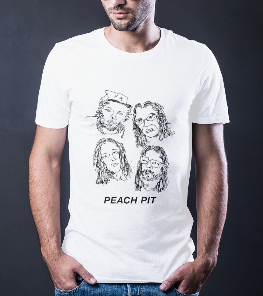 Peach Pit Faces Band Members T-Shirt
